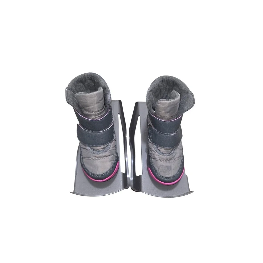 Sorel Girls Cerrelle Winter Boots Size 10 Gray & Pink‎ Waterproof Insulated